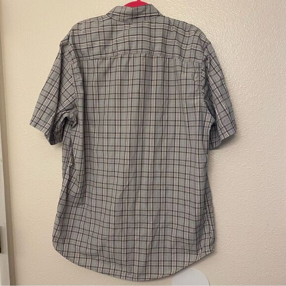 G. H. Bass & Co. Short Sleeve Plaid button up shirt outdoors fishing sportsman-L - Picture 2 of 9
